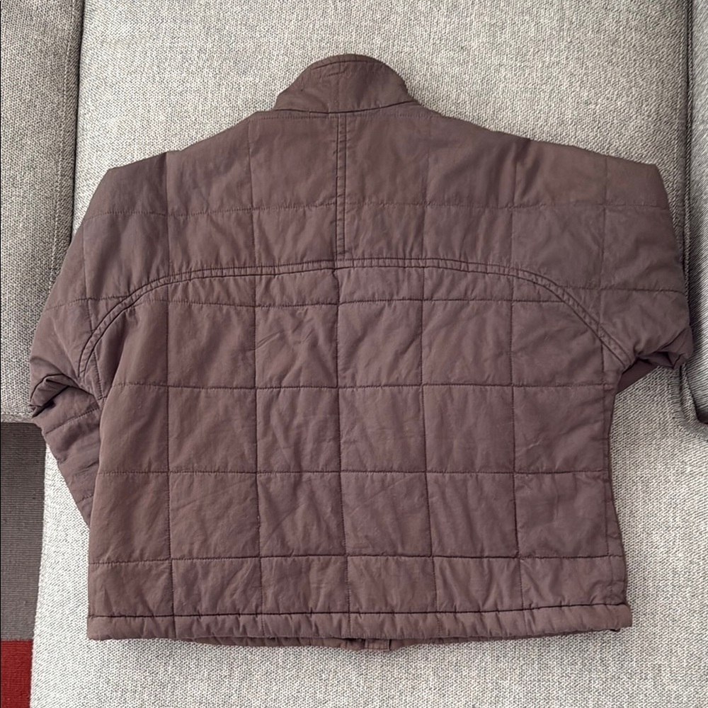 Madewell Bremen Brown Quilted Bomber Jacket - Picture 3 of 4